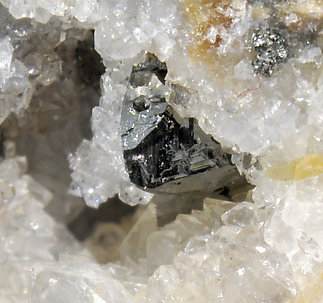 Freibergite with Siderite and Quartz. 