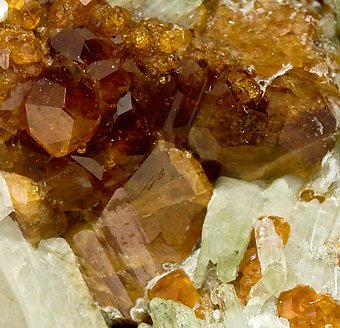 Diopside with Grossular (Hessonite). 