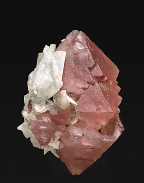 Octahedral Fluorite with Albite. Side