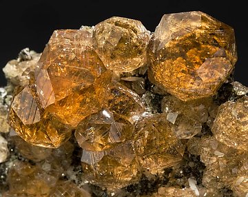 Grossular (variety hessonite) with Clinochlore. 