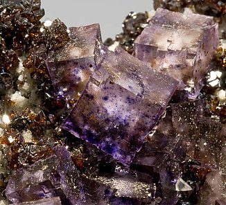 Fluorite with Sphalerite and Baryte. 