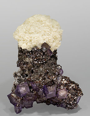 Fluorite with Sphalerite and Baryte.