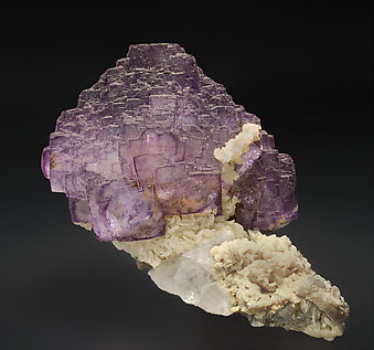 Fluorite with Dolomite, Muscovite and Quartz.