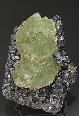 Fluorite with Galena and Calcite. 