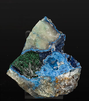 Shattuckite with Malachite and Quartz.