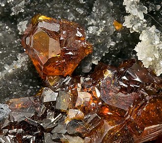 Sphalerite with Quartz and Calcite. 