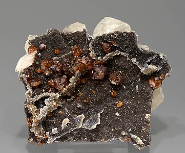 Sphalerite with Quartz and Calcite.