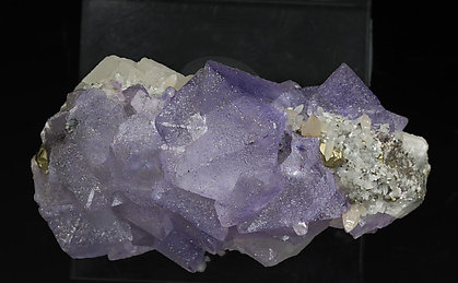 Fluorite with Calcite, Pyrite and Quartz. Top