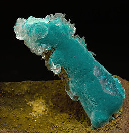 Rosasite with Calcite. 