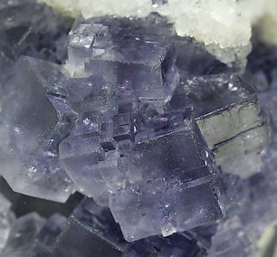 Fluorite with Quartz after Calcite. 