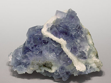 Fluorite with Quartz after Calcite. 