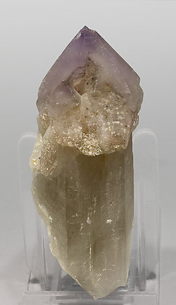 Sceptered Quartz (variety amethyst) with smoky Quartz. 