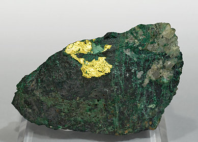 Gold with Malachite and Chalcocite.