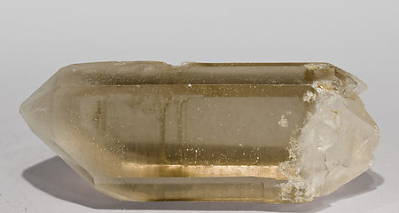 Doubly terminated Quartz (variety smoky) with Clinochlore. 