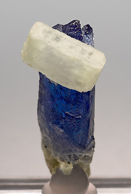 Zoisite (variety tanzanite) with Prehnite. Rear