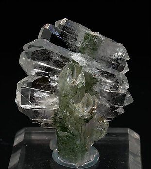 Quartz (variety faden) with Chlorite inclusions.