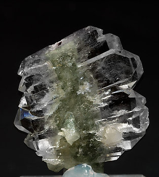 Quartz (variety faden) with Chlorite inclusions. Rear