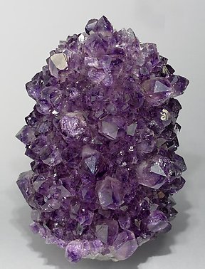 Quartz (variety amethyst) with Calcite. Front
