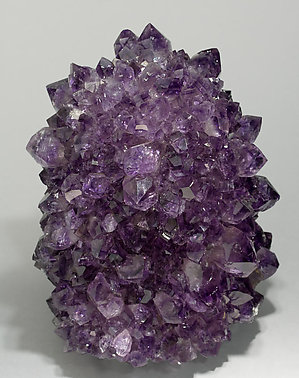 Quartz (variety amethyst) with Calcite. Rear