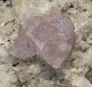 Octahedral Fluorite with smoky Quartz. 