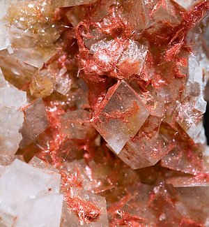 Calcite with Cuprite (variety chalcotrichite). 