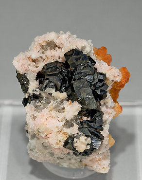Alabandite with Calcite and Rhodochrosite. 