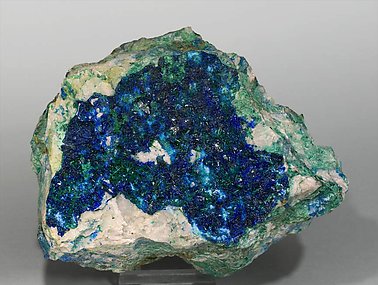 Linarite with Brochantite. 