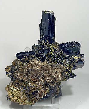 Azurite with Cerussite.