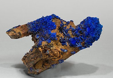 Quartz with Azurite and Malachite.