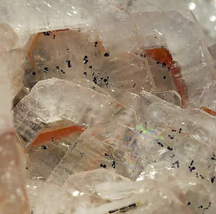 Baryte with Realgar inclusions. 