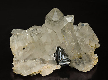 Cassiterite with Quartz and Siderite. 