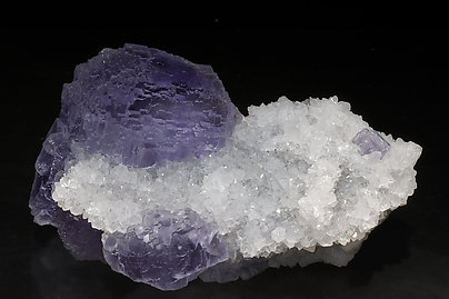 Fluorite with Quartz. Front