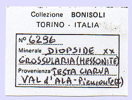 Grossularia (hessonita) con Diopsido y Clorita