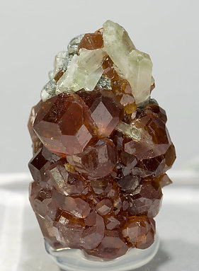 Grossular (hessonite) with Diopside and Chlorite. 