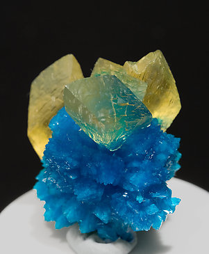 Cavansite with Calcite. Rear