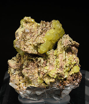 Smithsonite with Cuprite inclusions.