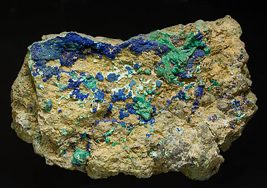 Euchroite with Azurite.