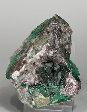 Malachite with Quartz.