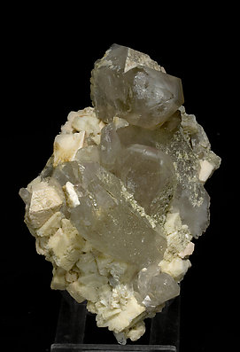 Smoky Quartz with inclusions, Microcline and Albite (pericline).