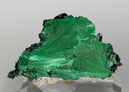 Azurite with Malachite. Rear