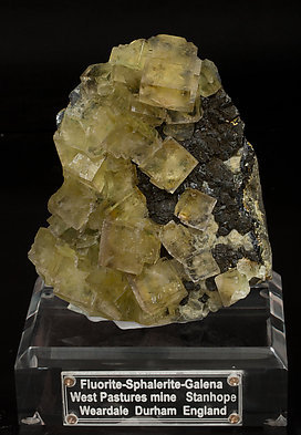 Fluorite with Sphalerite and Galena. 