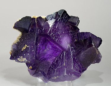 Fluorite with Calcite. Light behind