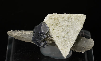 Quartz after Helvine with Fluorite and smoky Quartz. Rear