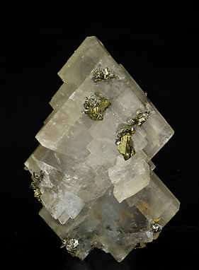 Baryte with Chalcopyrite. Front