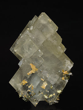 Baryte with Chalcopyrite. Rear