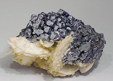 Galena with Calcite and Siderite. 