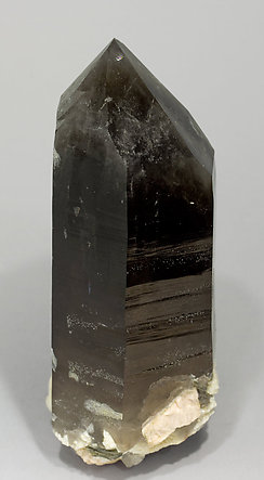 Smoky Quartz with Microcline and Albite. Front