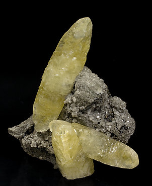 Calcite with Dolomite and Chalcopyrite. Side
