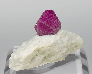 Corundum with Calcite. Front