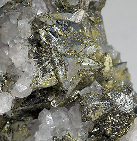 Tetrahedrite with Chalcopyrite and Quartz. 